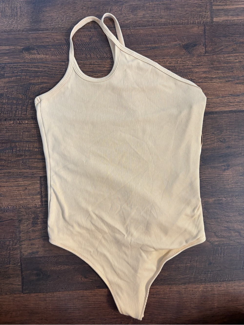 Abercrombie & Fitch asymmetrical ribbed bodysuit medium